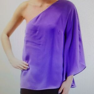 RALPH LAUREN Ruffled Sleeveless Asymmetrical Top